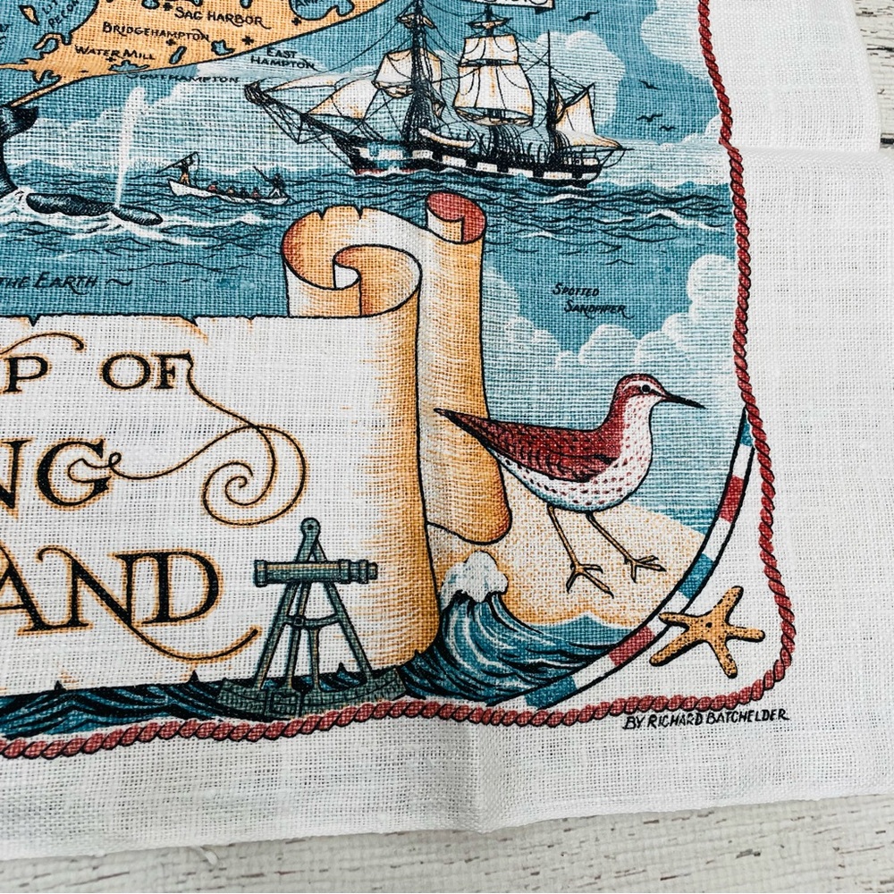 Vintage Richard Batchelder Long Island Linen Tea Towel - Picture 4 of 7